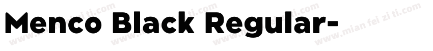 Menco Black Regular字体转换